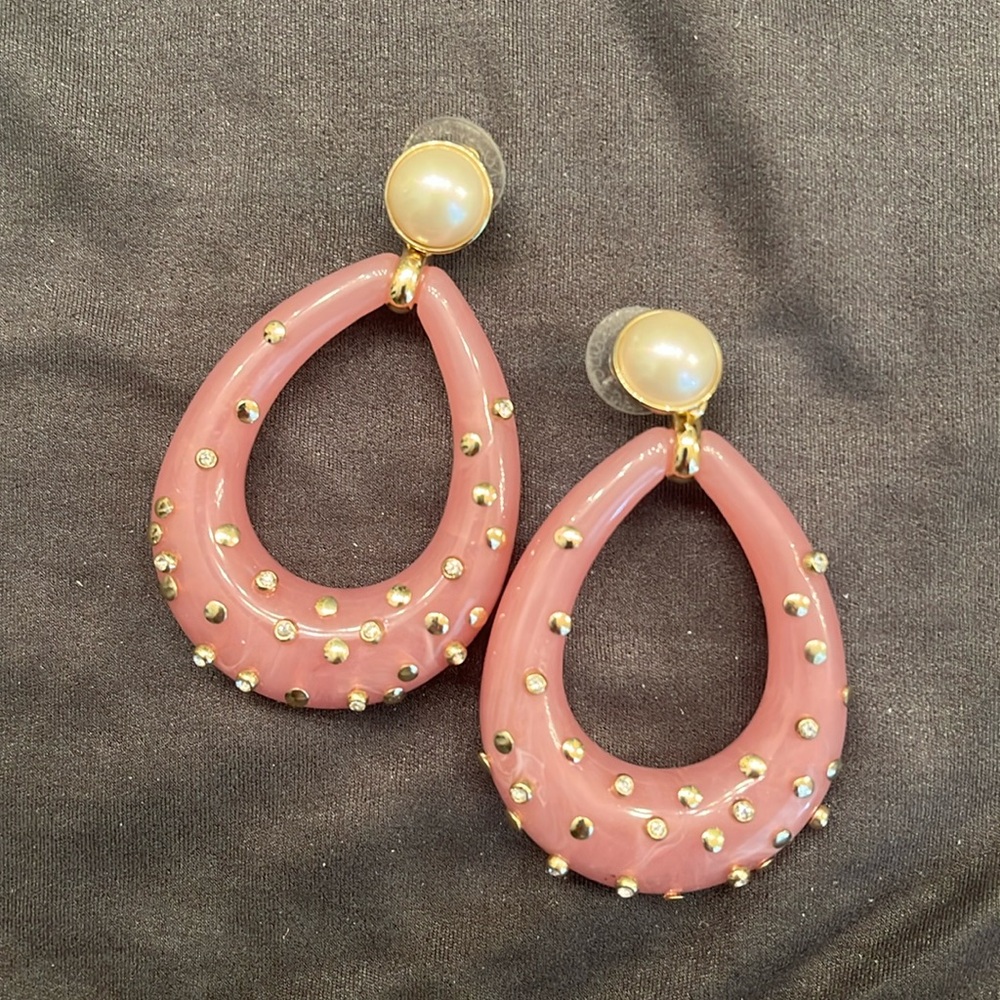 Jeweled drop earrings